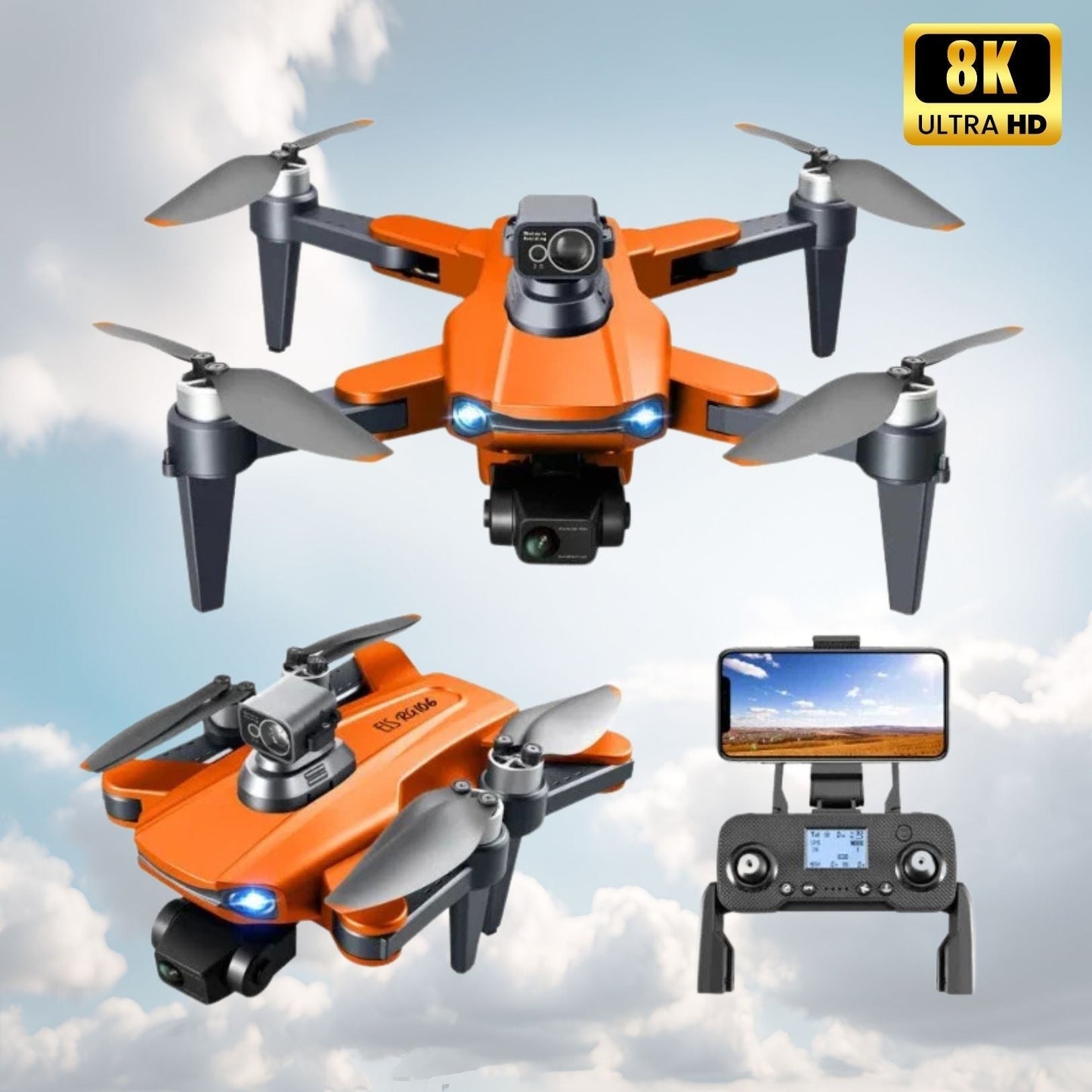 RG109 Pro-drone – dobbelt 8K-kamera, GPS og børsteløse motorer