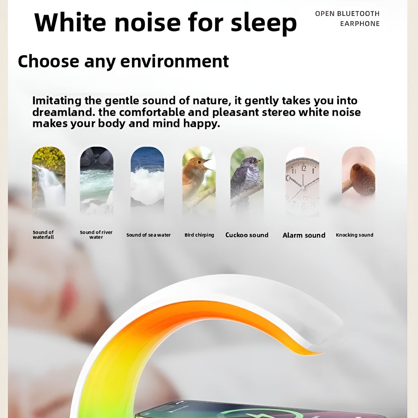 Ledsen™ Relaxi: Smart Afslapning Lys Atmosfære Bluetooth Højttaler Og Oplader