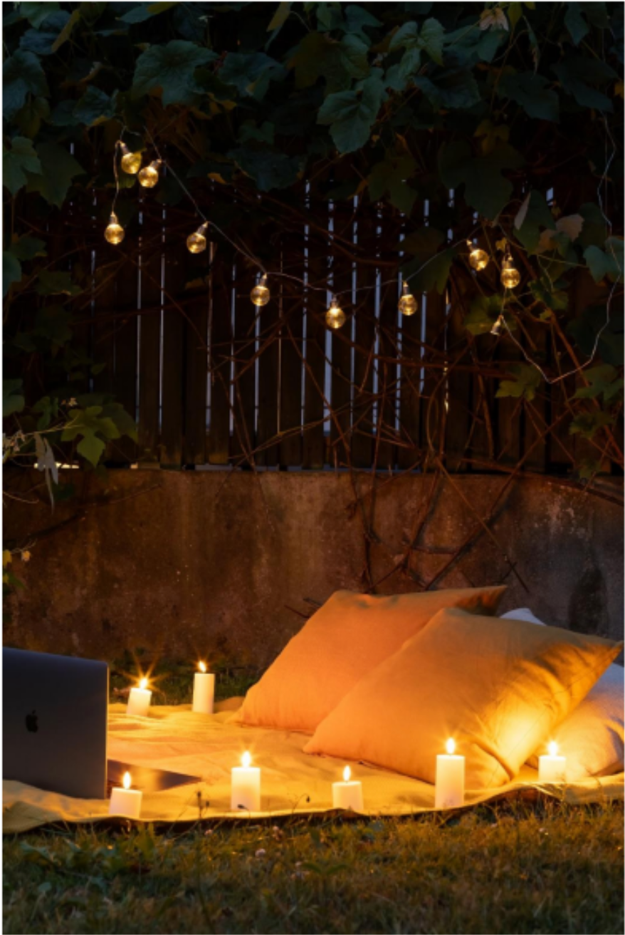 Solcelledriven LED-lysslinga