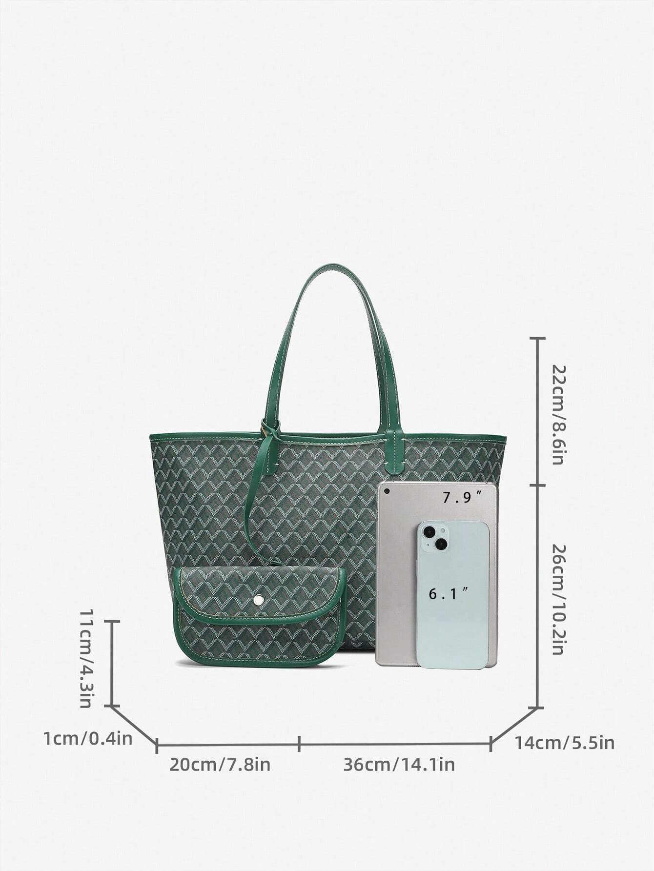 Tascova - Rumlig Shopper Med Grafisk Mønster