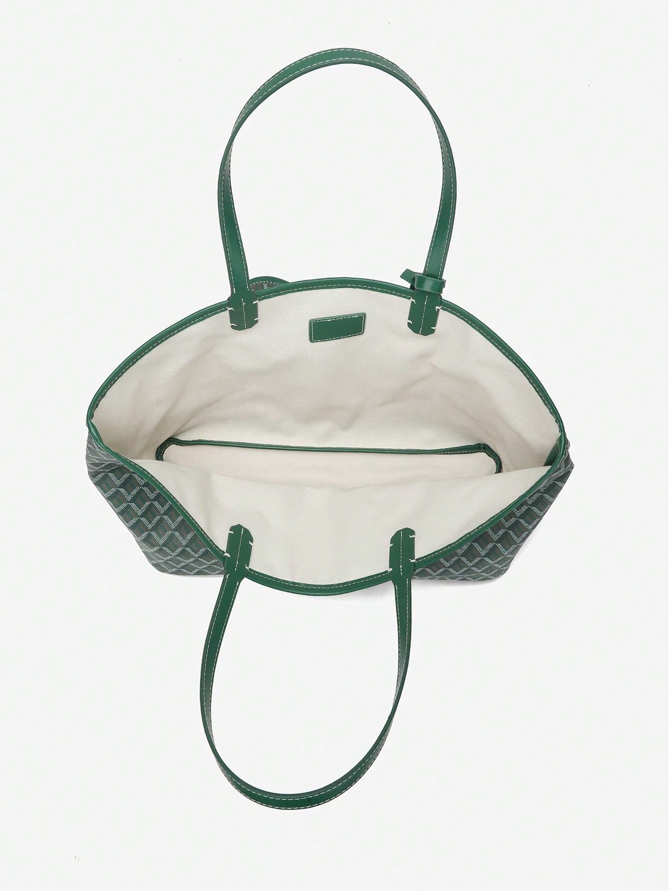 Tascova - Rumlig Shopper Med Grafisk Mønster