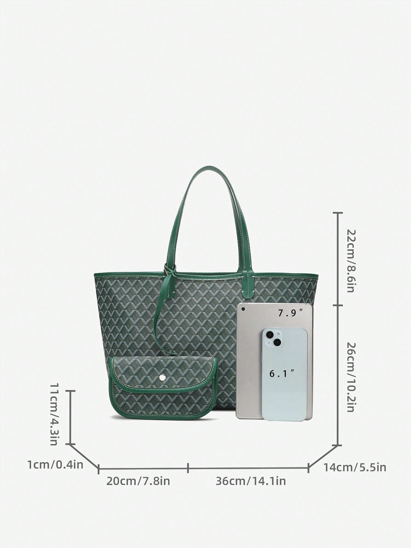 Tascova - Rumlig Shopper Med Grafisk Mønster