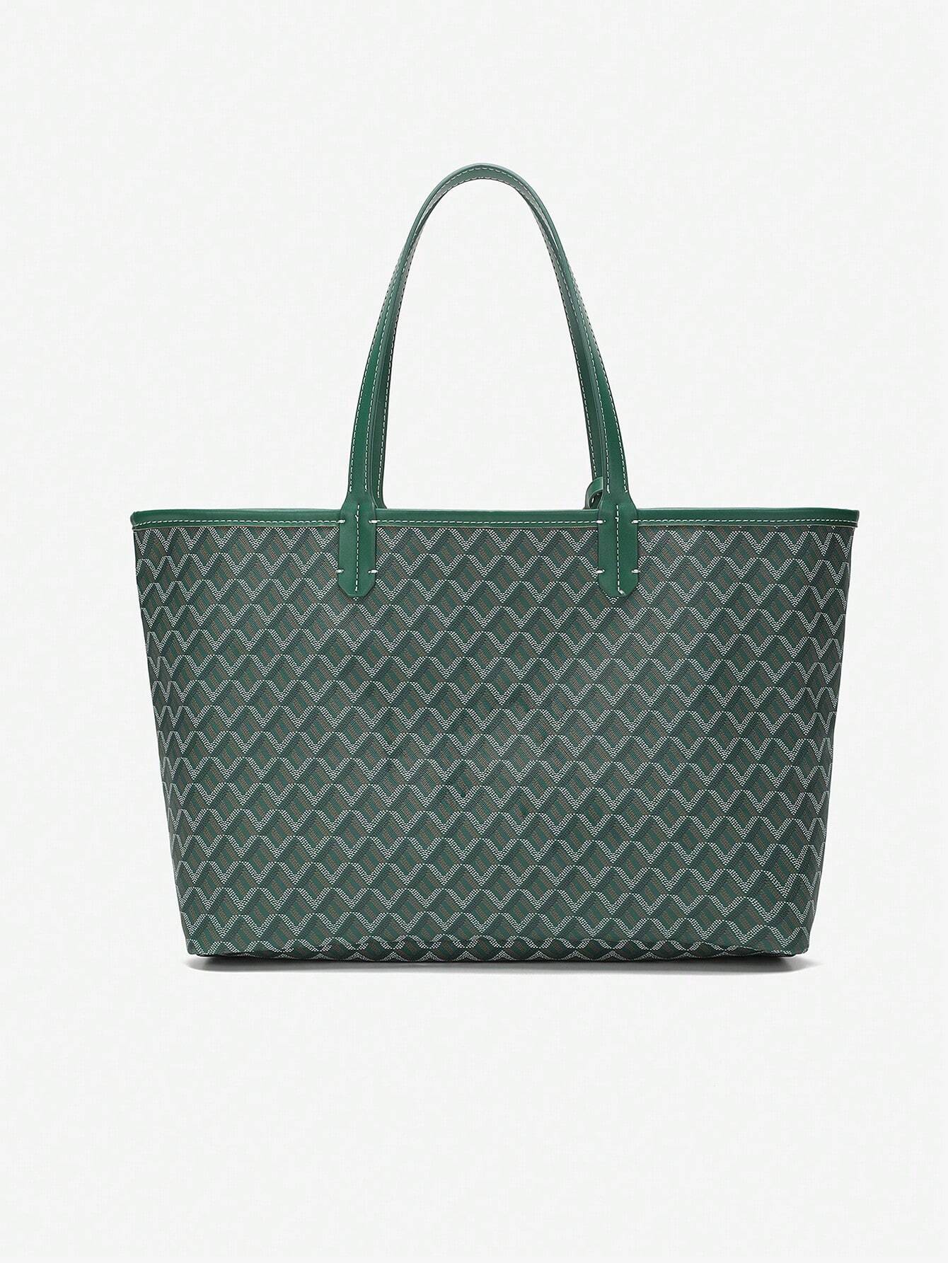 Tascova - Rumlig Shopper Med Grafisk Mønster