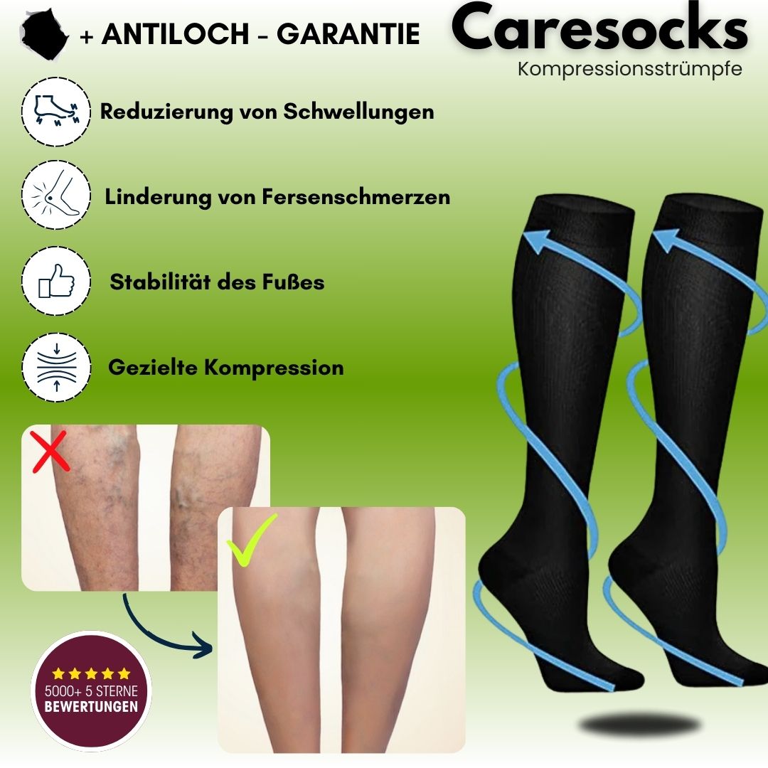 Caresocks – Kompressionsstrømper mod åreknuder og tunge ben