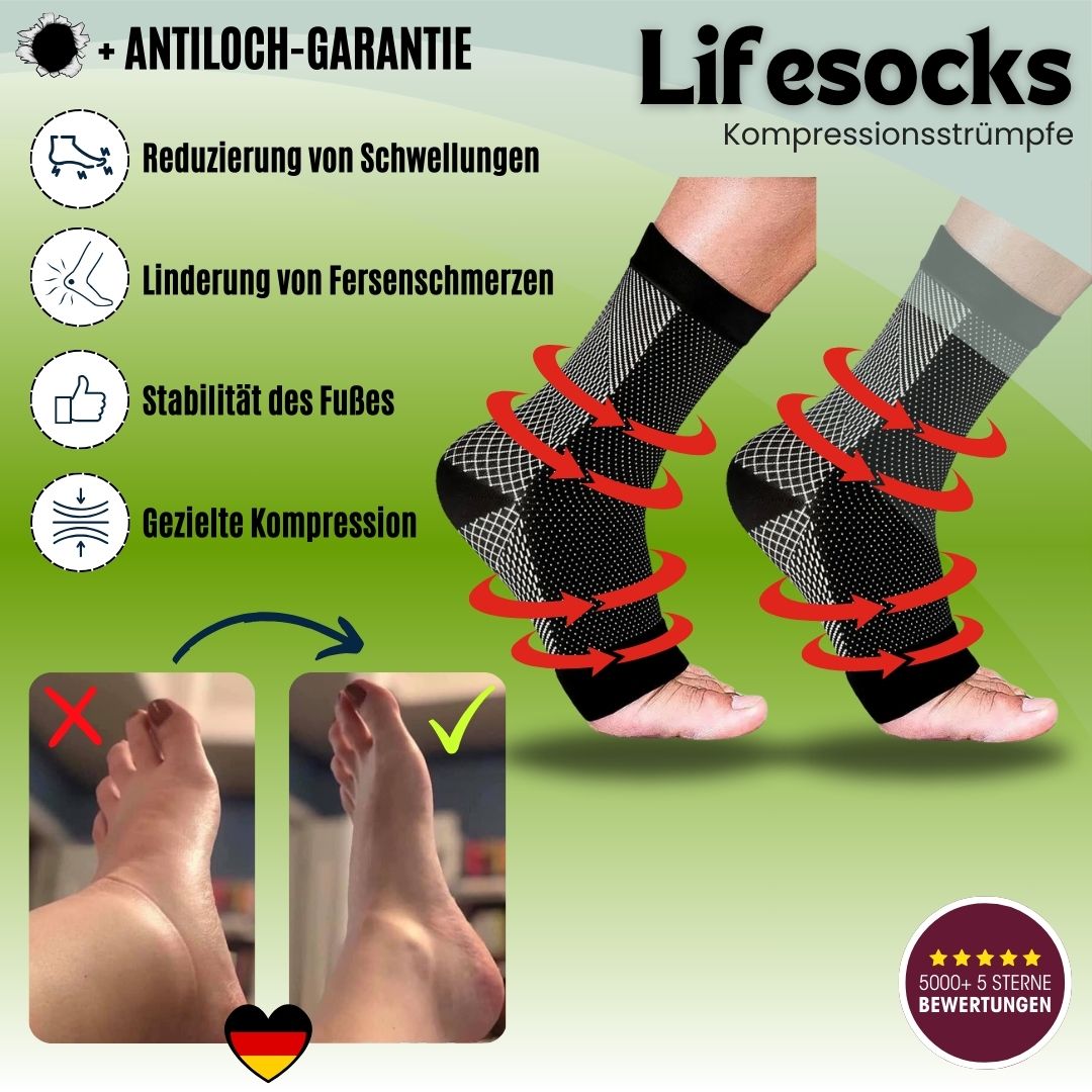 Lifesocks – Kompressionsstrømper til trætte og ømme fødder