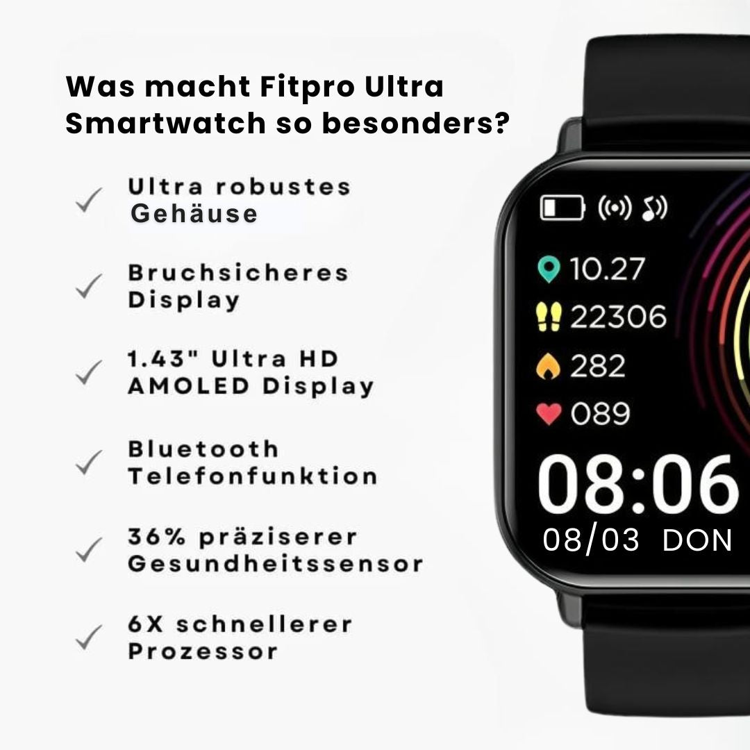 Fitpro Ultra – Professionelt smartwatch til sundhed og velvære 2025