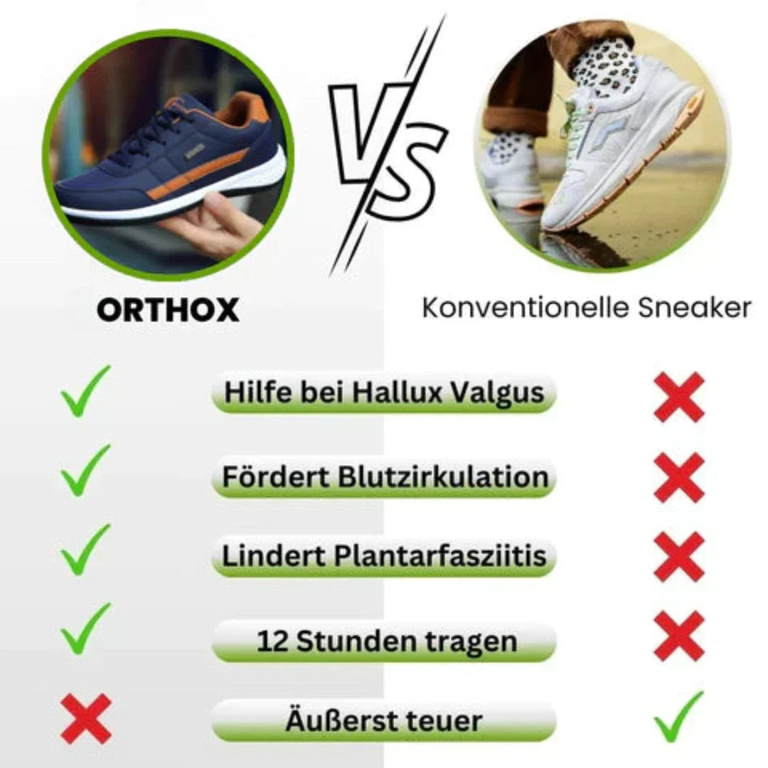 OrthoX – ergonomiske, smertelindrende komfortsko til både mænd og kvinder – Særtilbud: 1+1 gratis