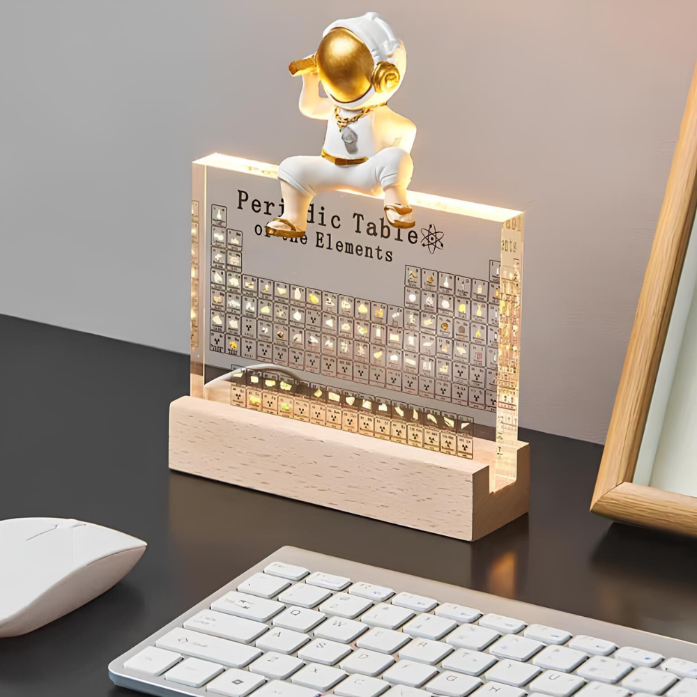 Ledsen™ PeriodicTable:  Glas Periodisk Tabel Elementer Med Lys