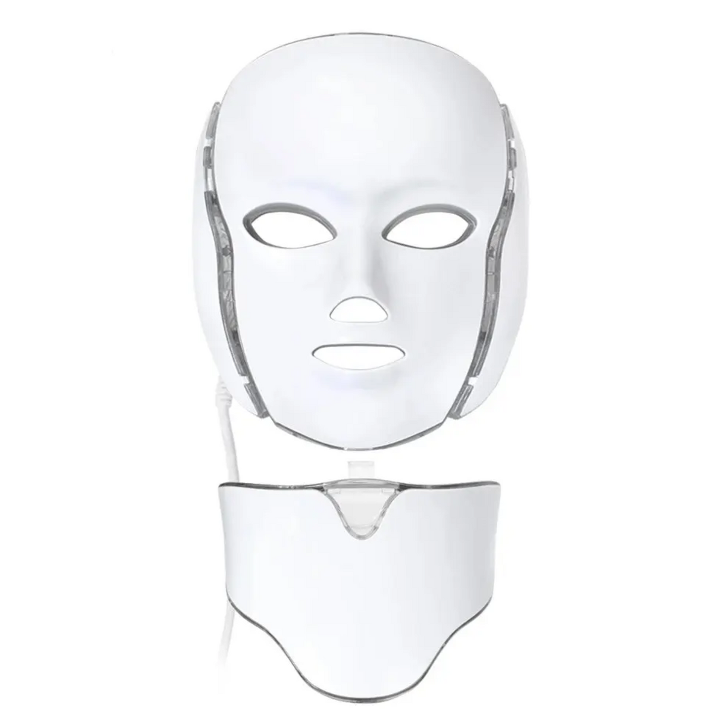 nordivo | LED-maske med 7 farver til lysbehandling af ansigt og hals – anti-aging