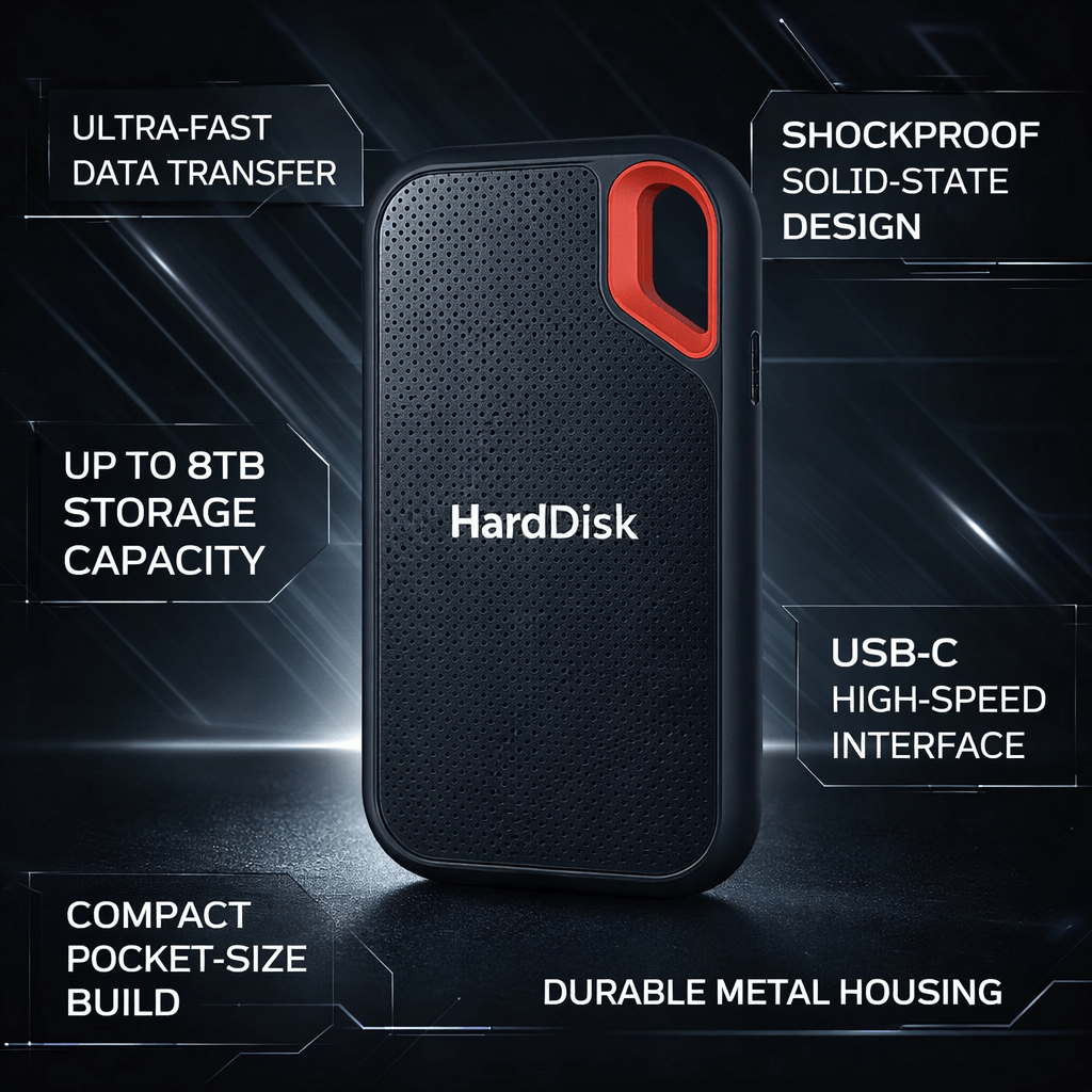 Vaultix - Bærbar Ekstern SSD