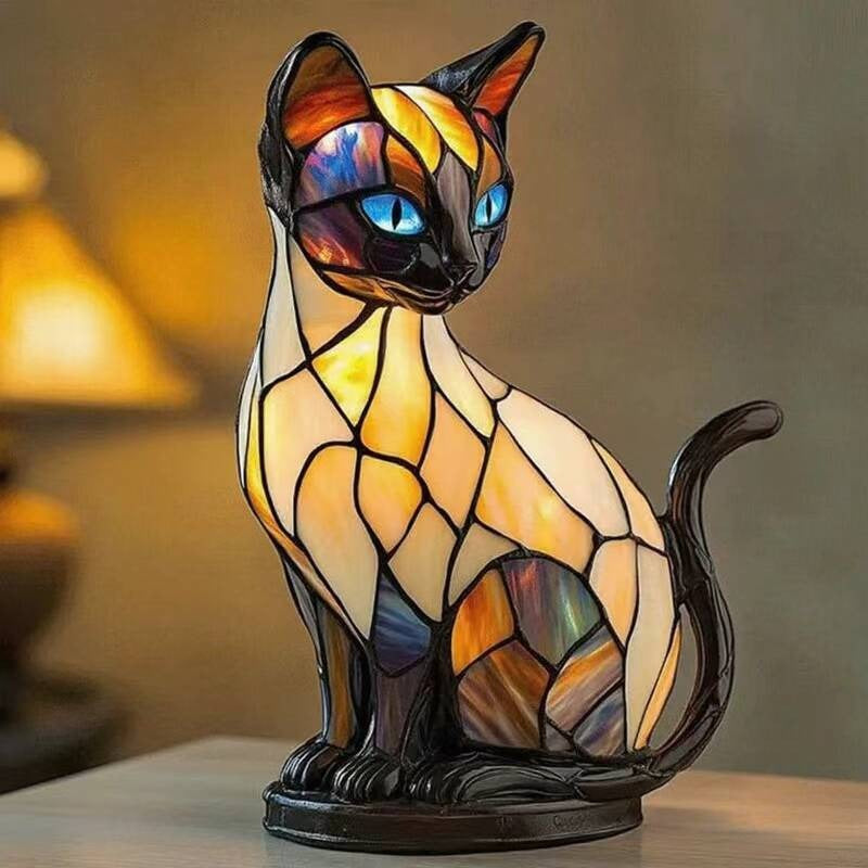 Lysende katte-måne – håndlavet lampe, der skaber en hyggelig stemning
