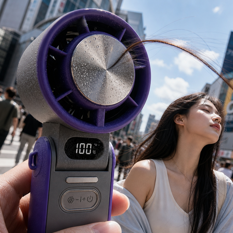 Zephra - Kompakt Foldbar Håndholdt Ventilator