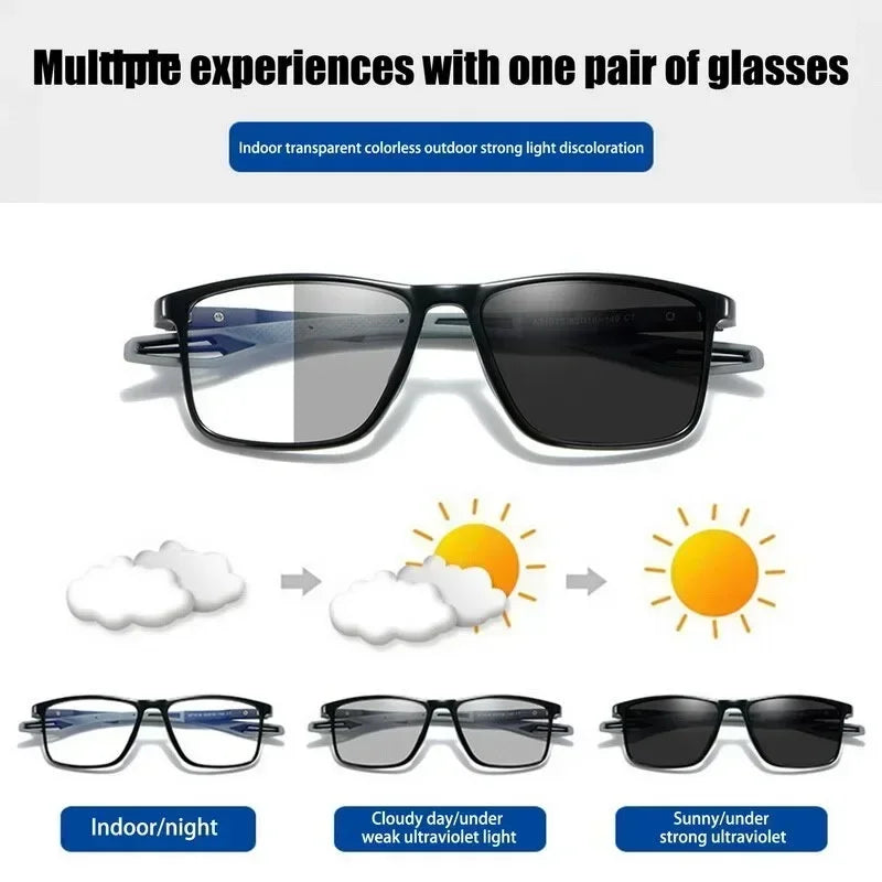  Fototropisk Læsebrille + Beskyttelsesbrille