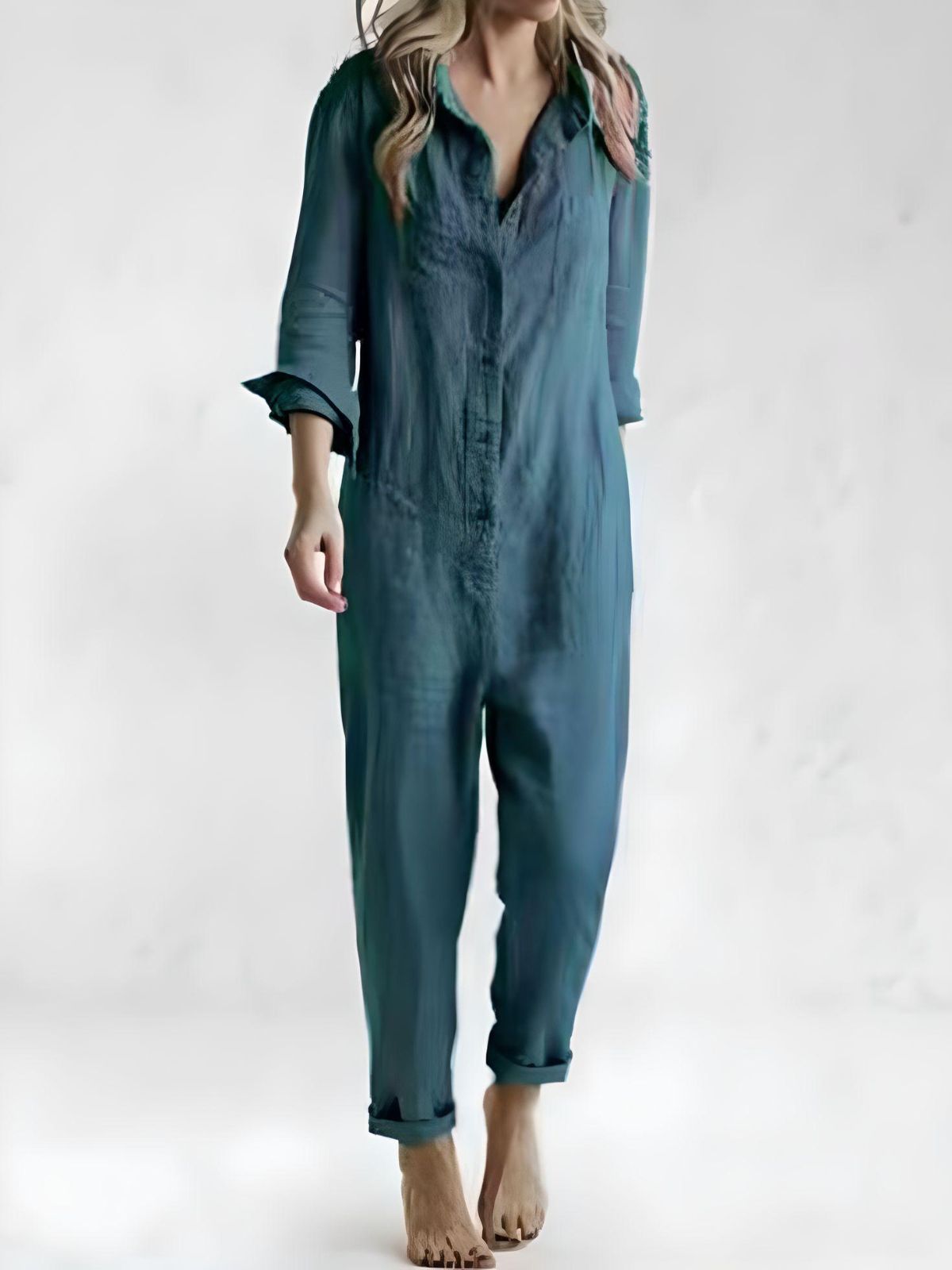 Stilren Polo Jumpsuit med Lommer