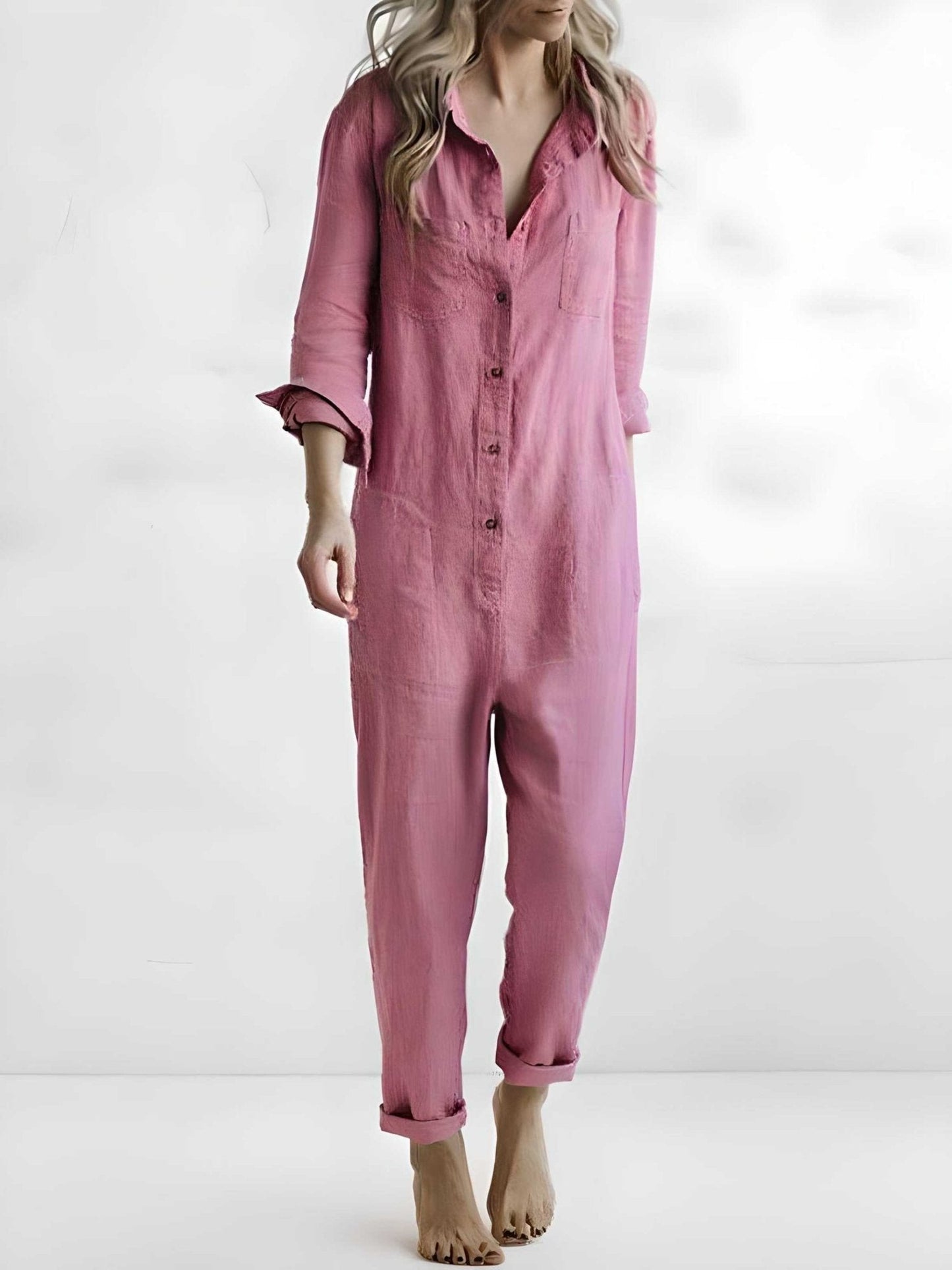 Stilren Polo Jumpsuit med Lommer