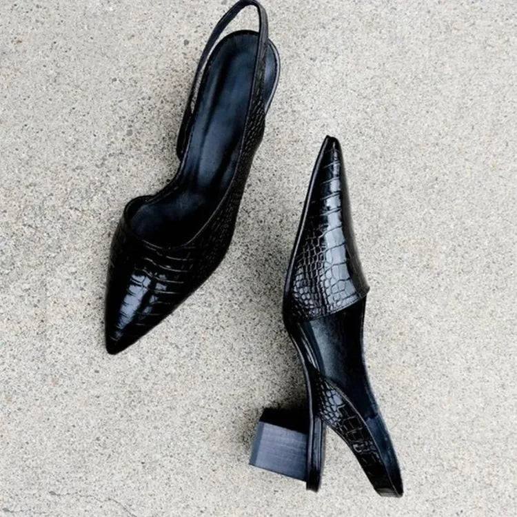 Pumps – Ortopædisk Komfort med Croco-Elegance