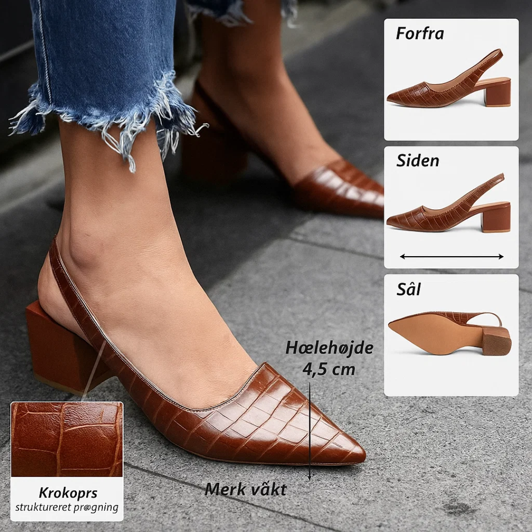 Pumps – Ortopædisk Komfort med Croco-Elegance