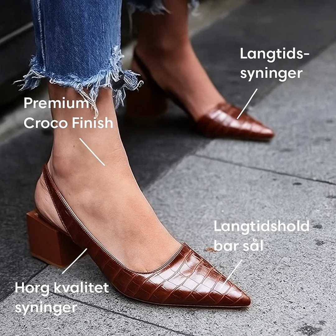 Pumps – Ortopædisk Komfort med Croco-Elegance