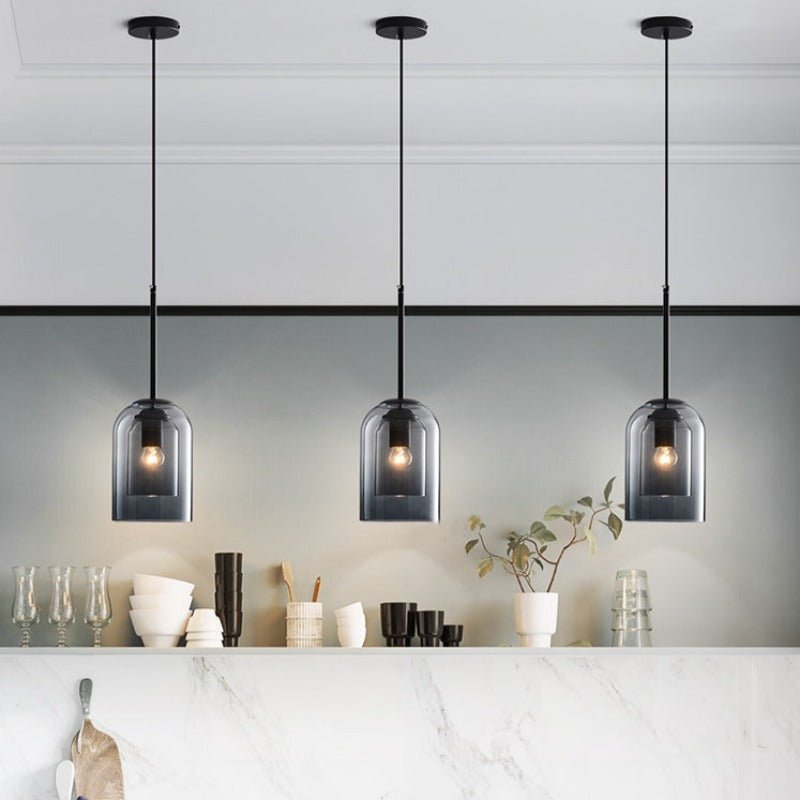 Stilfuld Dobbeltglas Pendellampe