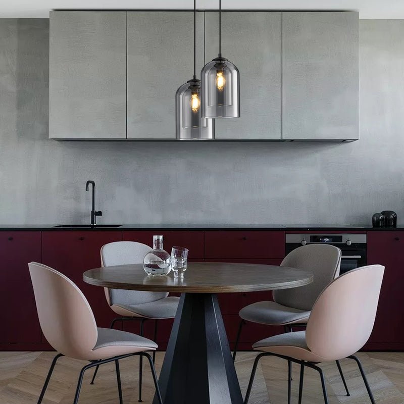 Stilfuld Dobbeltglas Pendellampe