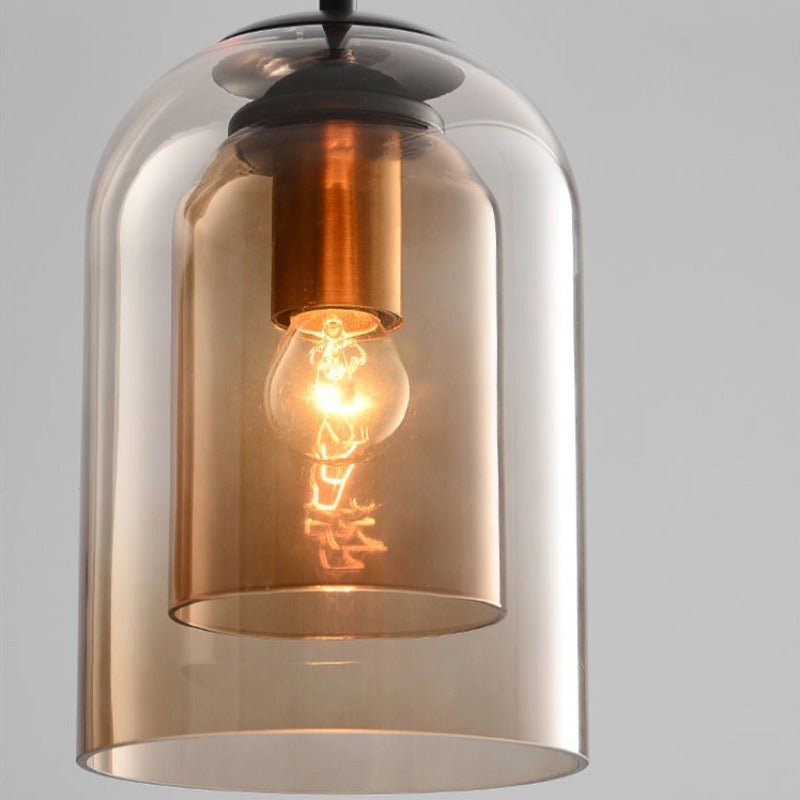 Stilfuld Dobbeltglas Pendellampe