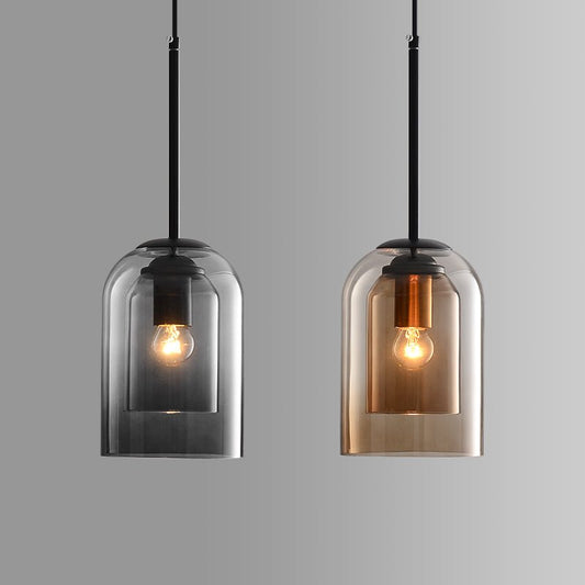 Stilfuld Dobbeltglas Pendellampe