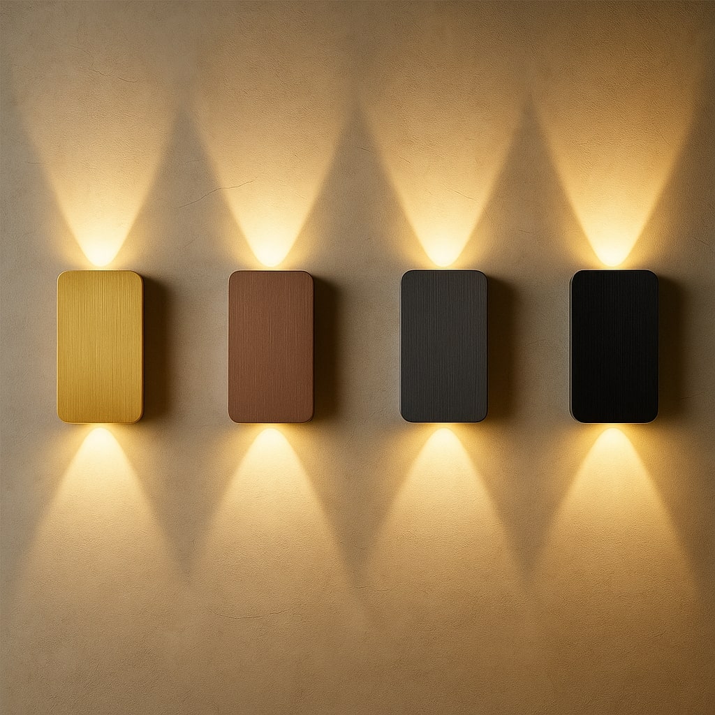 Elegant LED-væglampe med dobbel oplysning og stilrent design