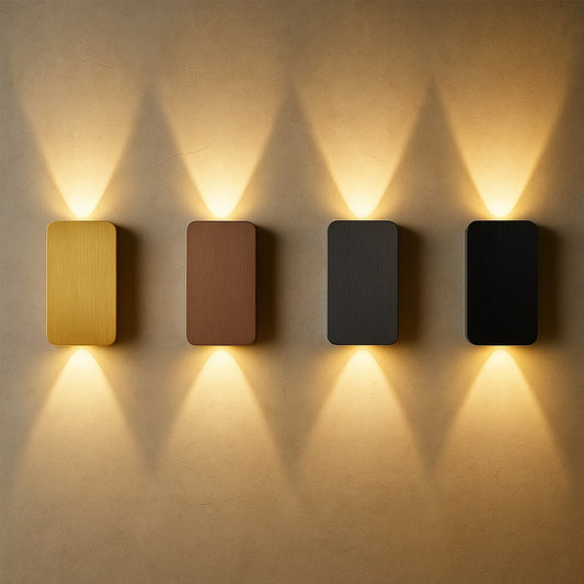 Elegant LED-væglampe med dobbel oplysning og stilrent design