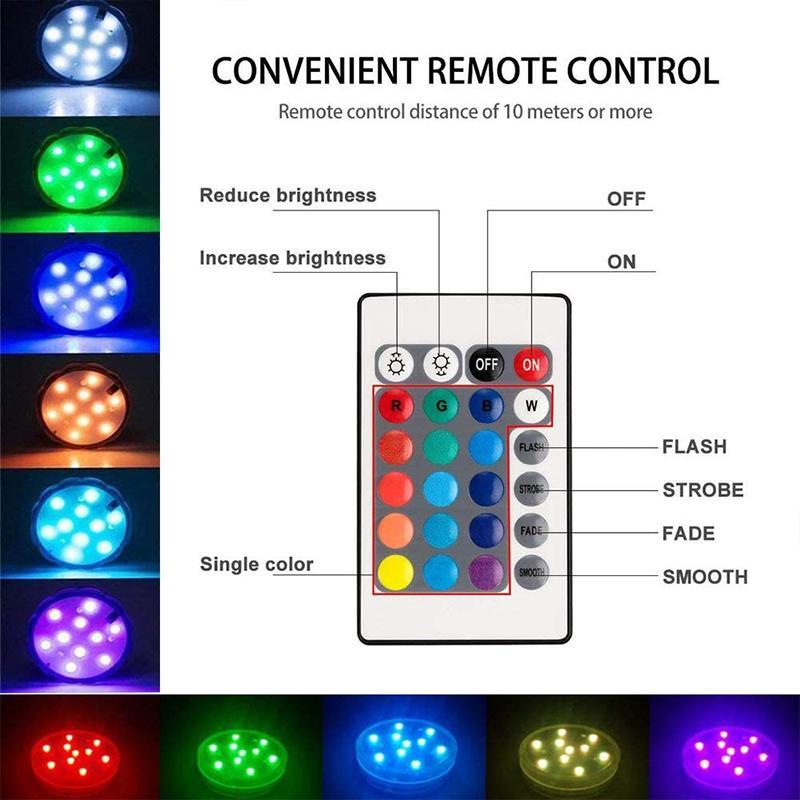 Undervands LED-lys – Fjernbetjent Lysshow