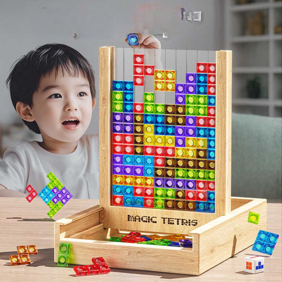 Magisk Tetris i træ – klassisk lærerigt spil (standardmodel)