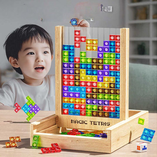 Magisk Tetris i træ – klassisk lærerigt spil (standardmodel)
