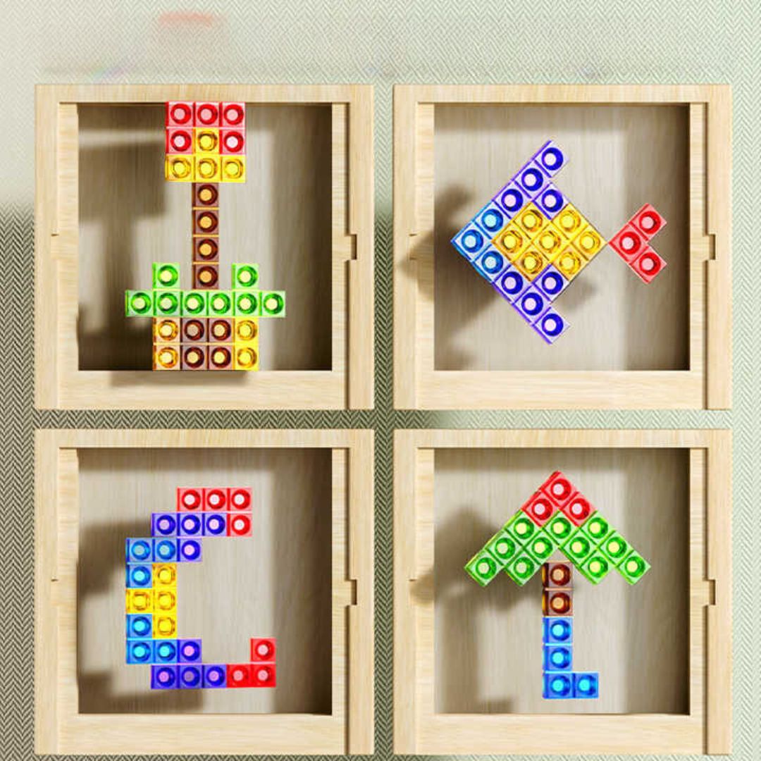 Magisk Tetris i træ – klassisk lærerigt spil (standardmodel)