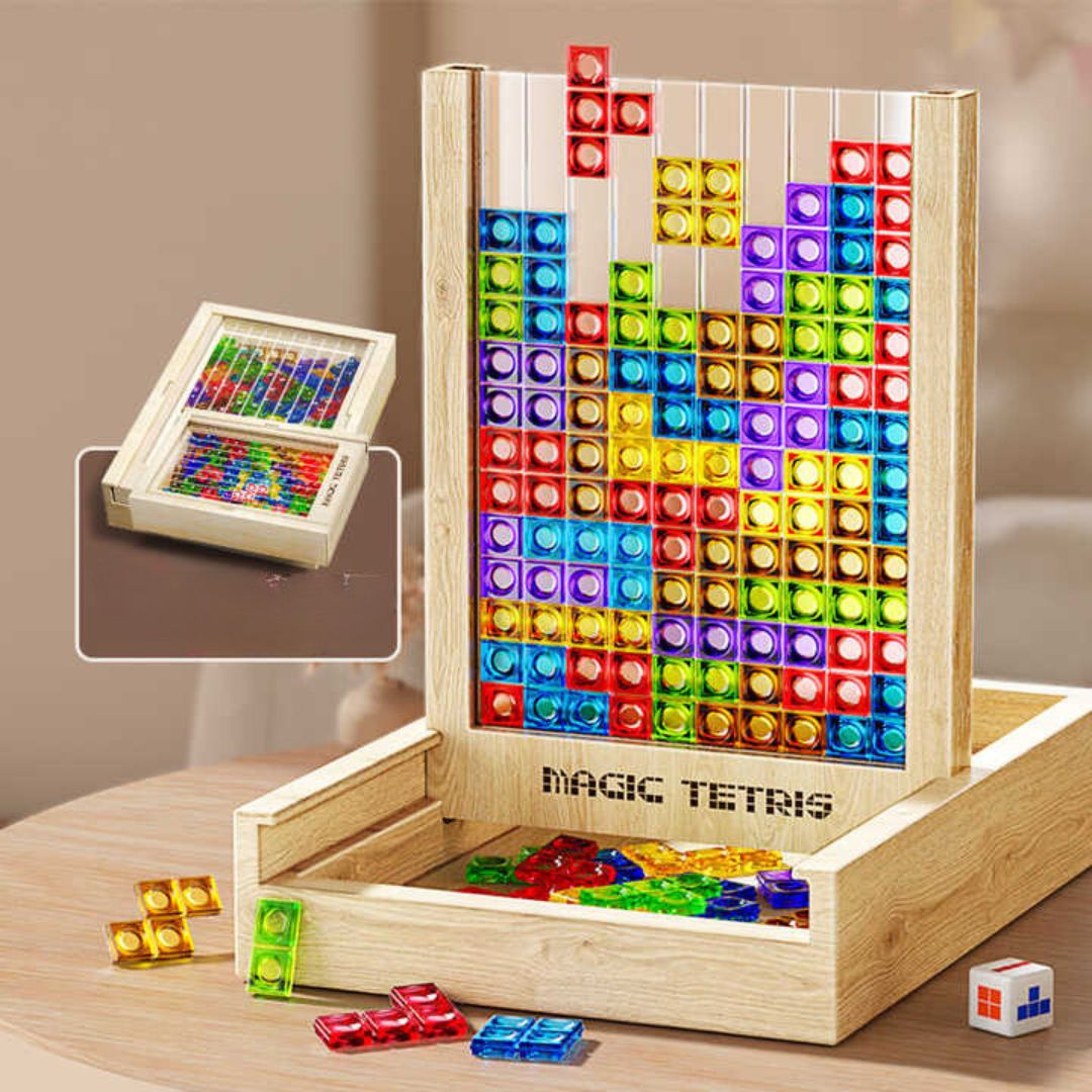 Magisk Tetris i træ – klassisk lærerigt spil (standardmodel)