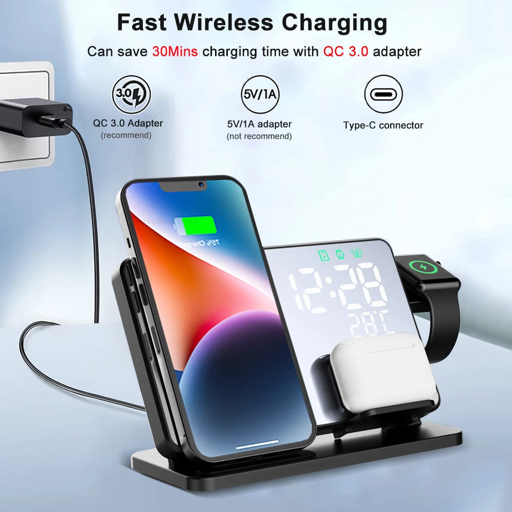 Opladningsstation – 3-i-1 Løsning til Apple-enheder