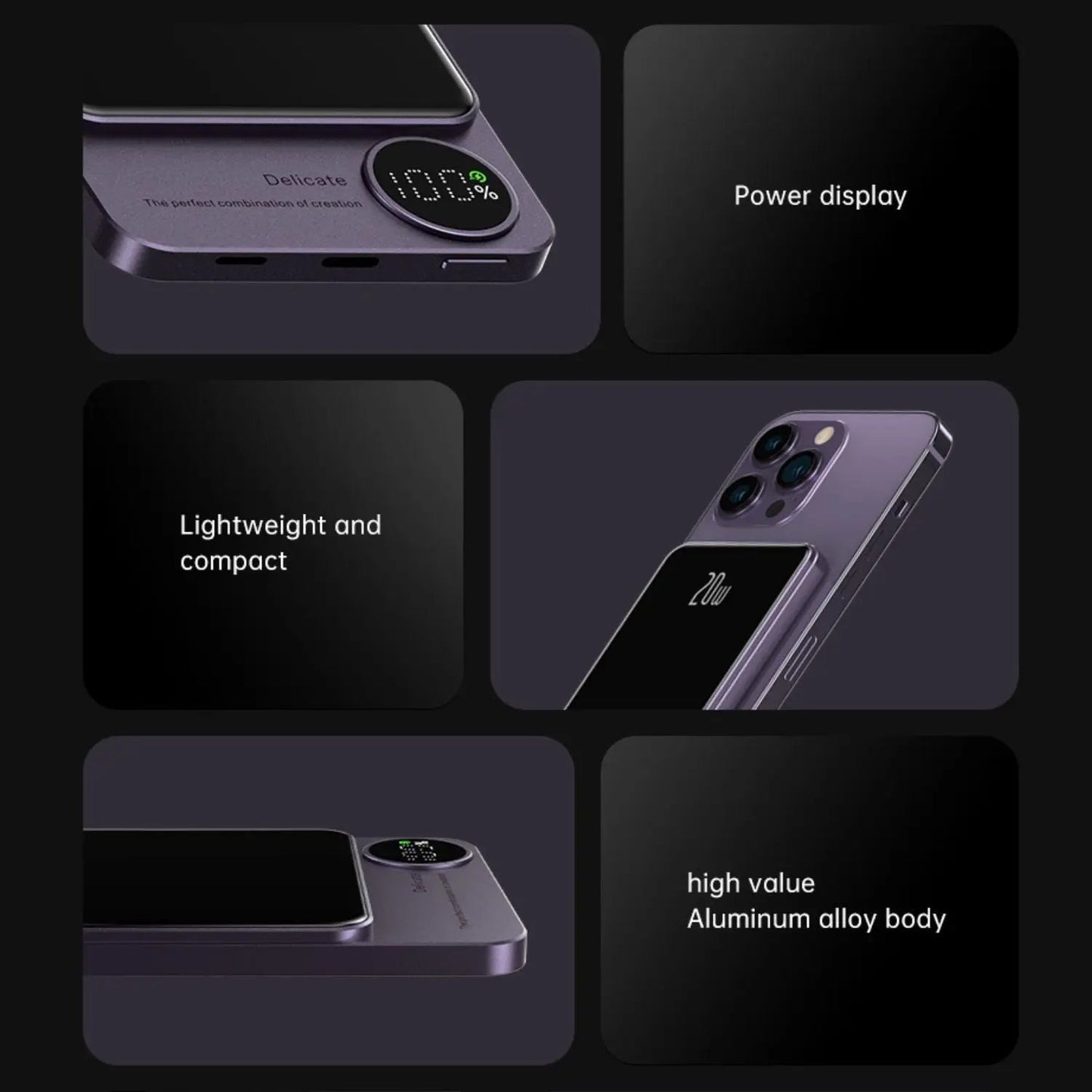 Magnetisk Powerbank – Hurtig og Sikker Opladning på Farten