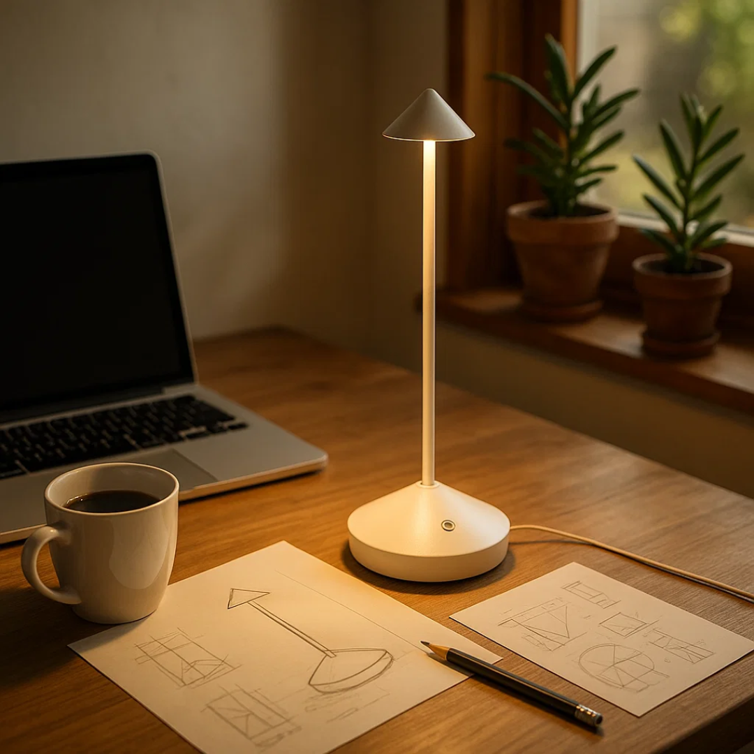 Trådløs Bordlampe Dæmpbart Lys & Vandtæt Design