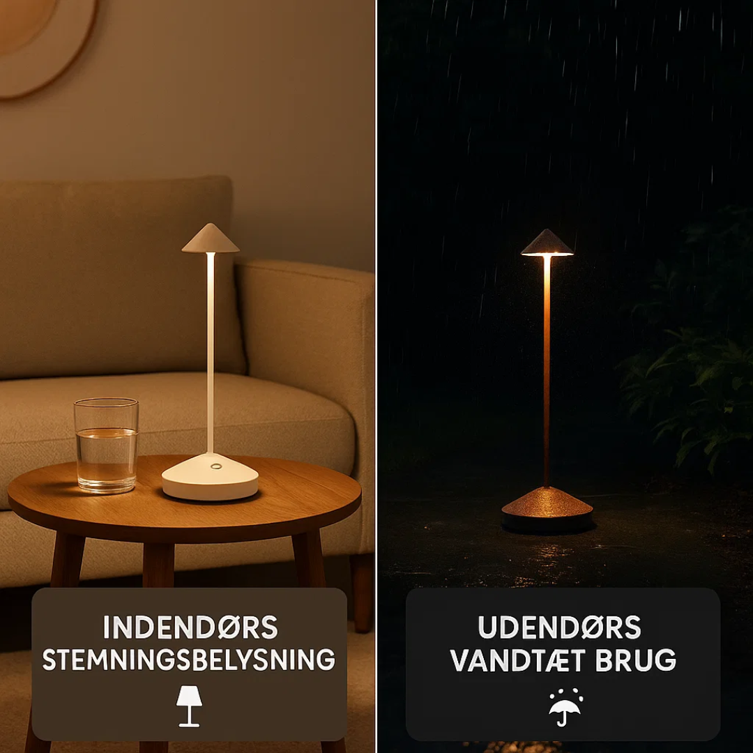 Trådløs Bordlampe Dæmpbart Lys & Vandtæt Design