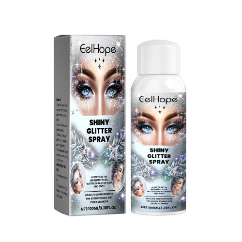 Funklende glitterspray