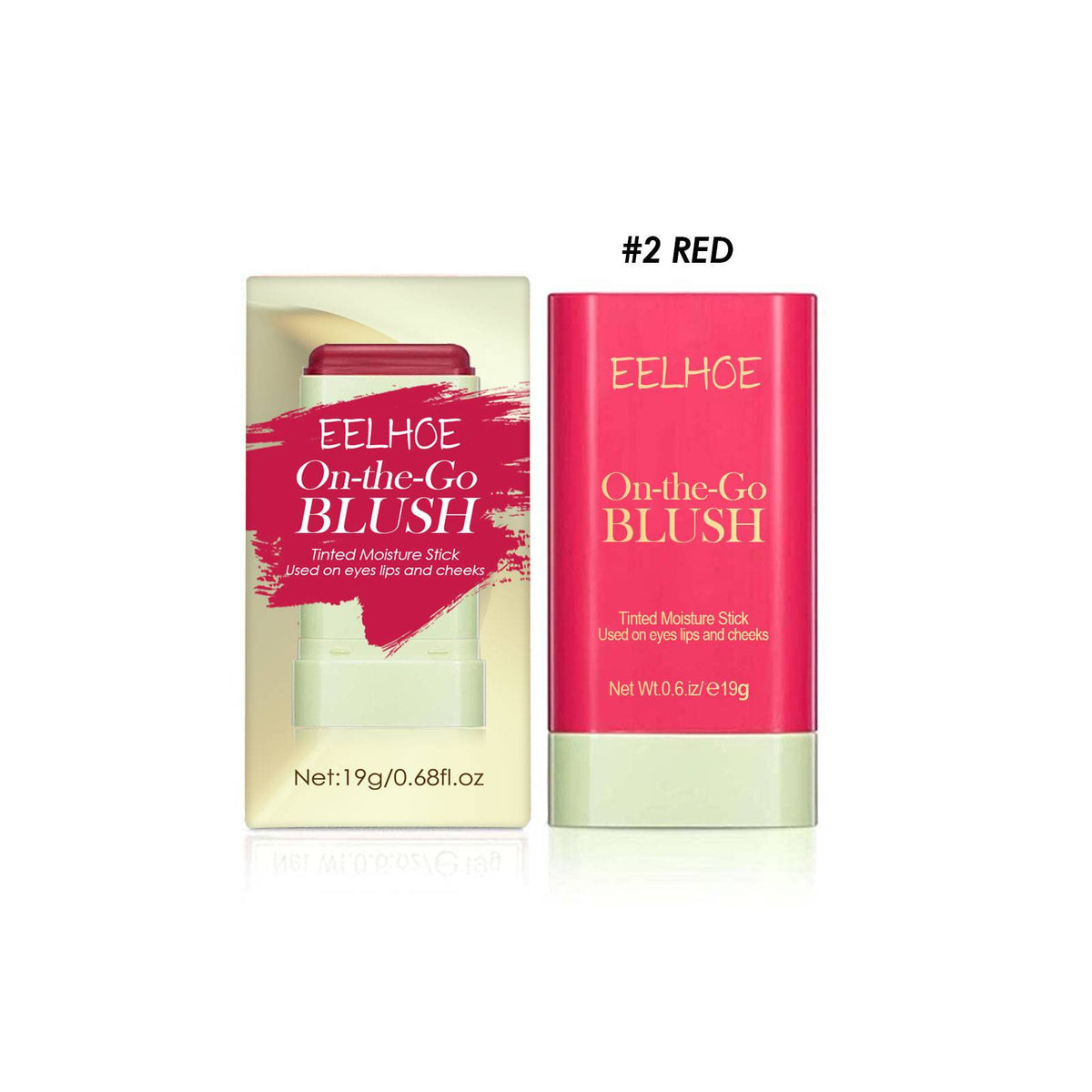 Multi-use blush og highlighter stick