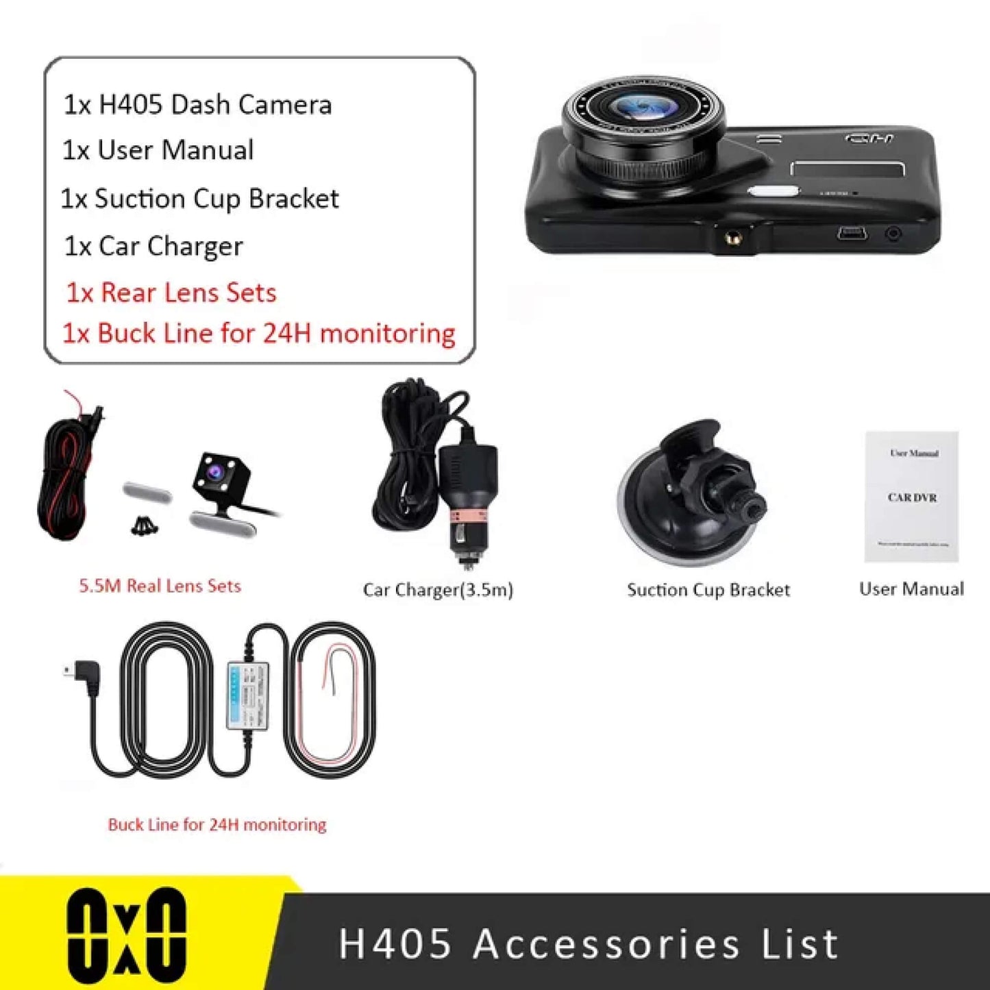 Bilkamera – 1080p Optagelse og Bred Synsvinkel