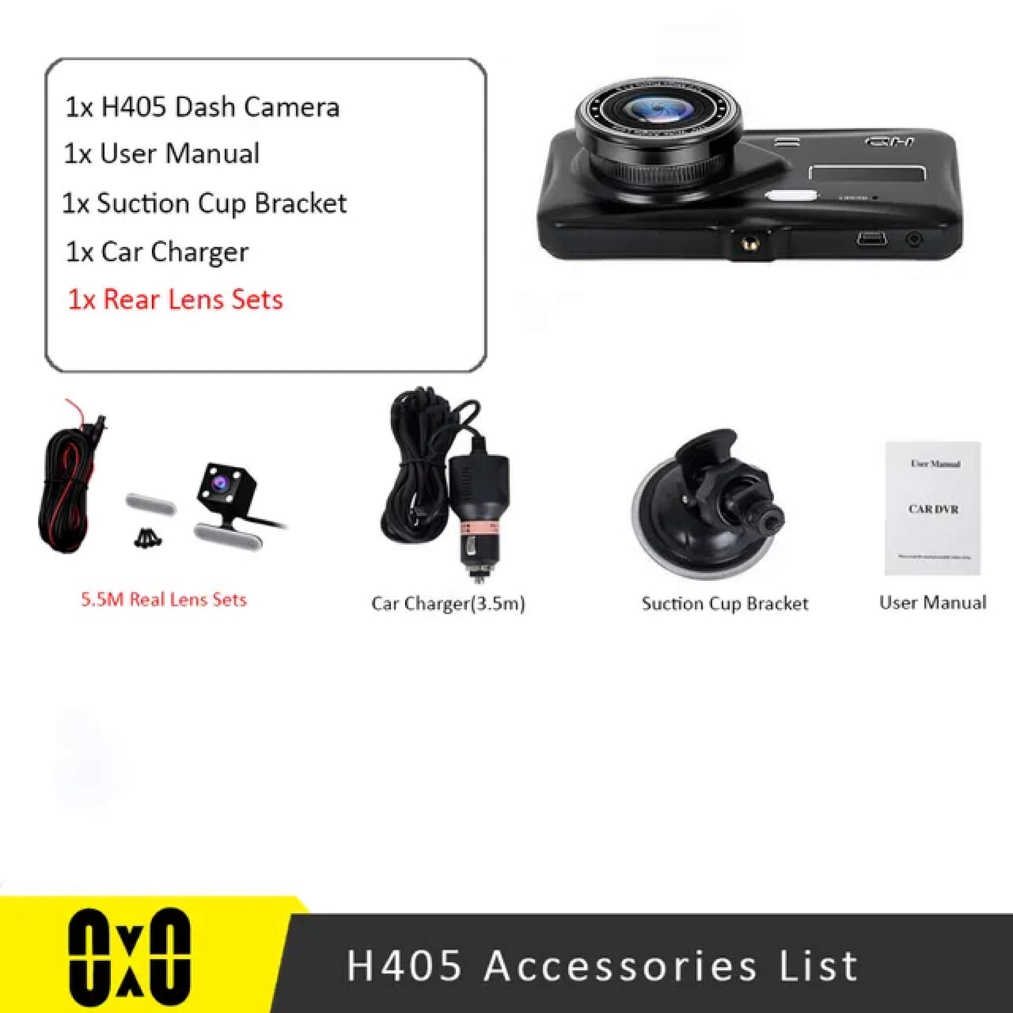 Bilkamera – 1080p Optagelse og Bred Synsvinkel