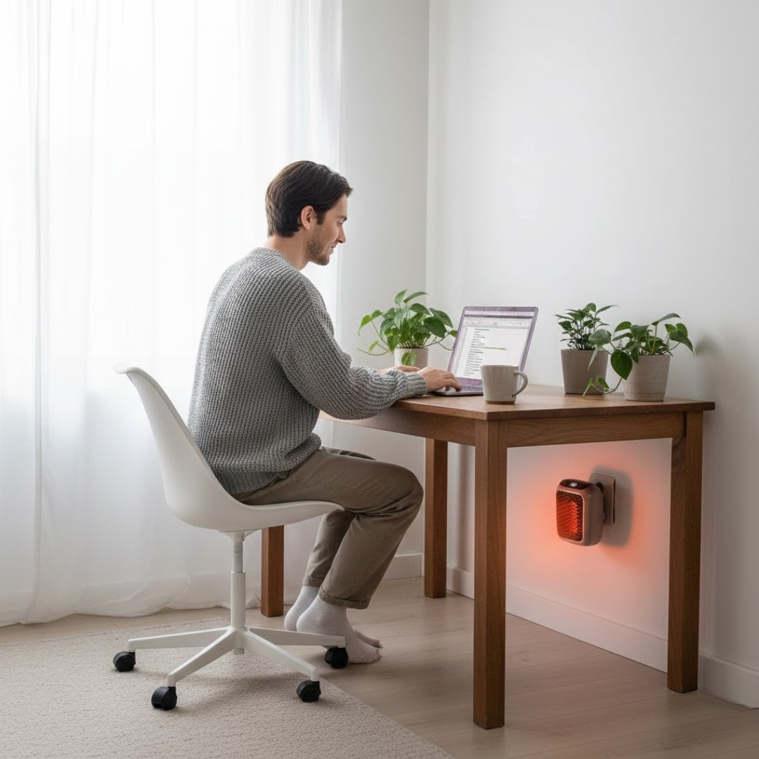 Energisparende varmeblæser med moderne design