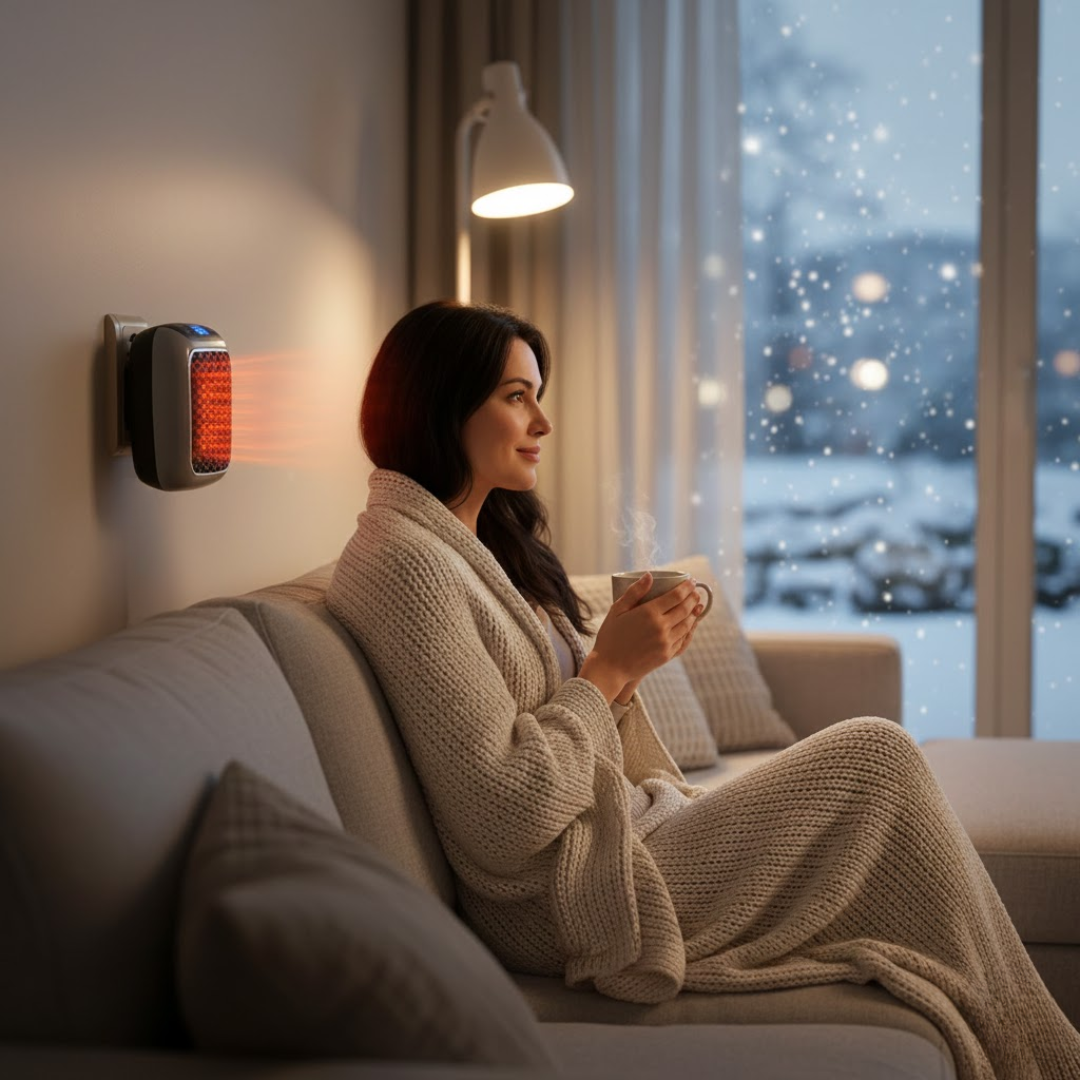 Energisparende varmeblæser med moderne design