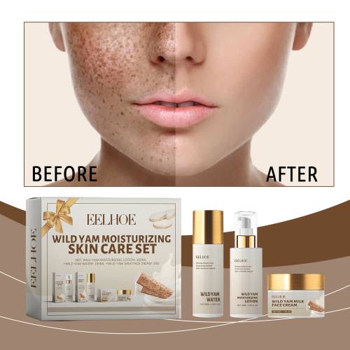 Vild yams plejesæt: creme, lotion og toner