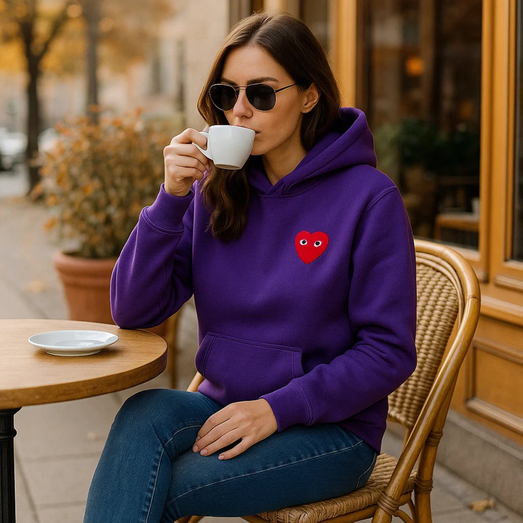 Elegant Hjerte Sweater – Chic, Komfortabel & Stilfuld