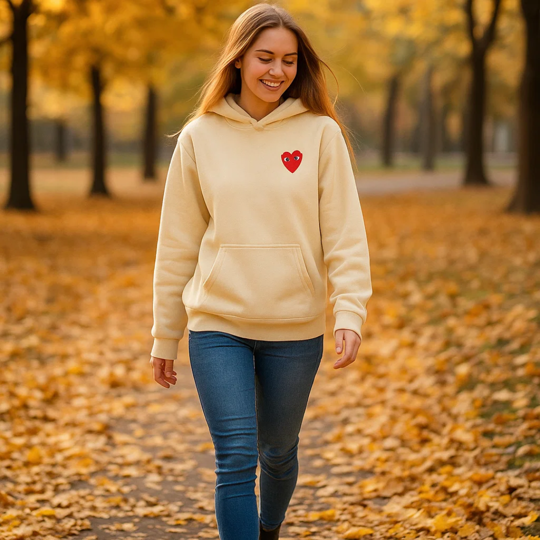 Elegant Hjerte Sweater – Chic, Komfortabel & Stilfuld