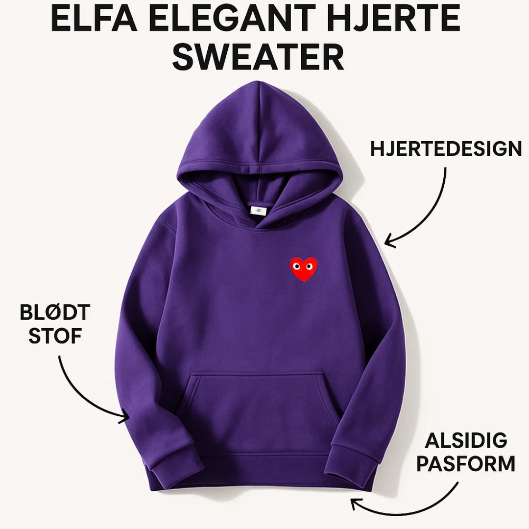 Elegant Hjerte Sweater – Chic, Komfortabel & Stilfuld