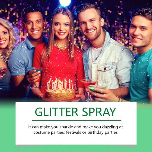 Farvet glitterspray