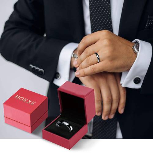 Obsidian ring i rustfrit stål
