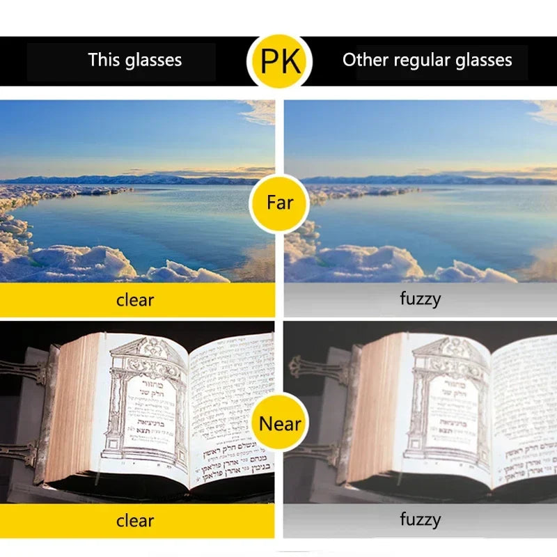 Rejsevenlig progressiv brille med blåt lys
